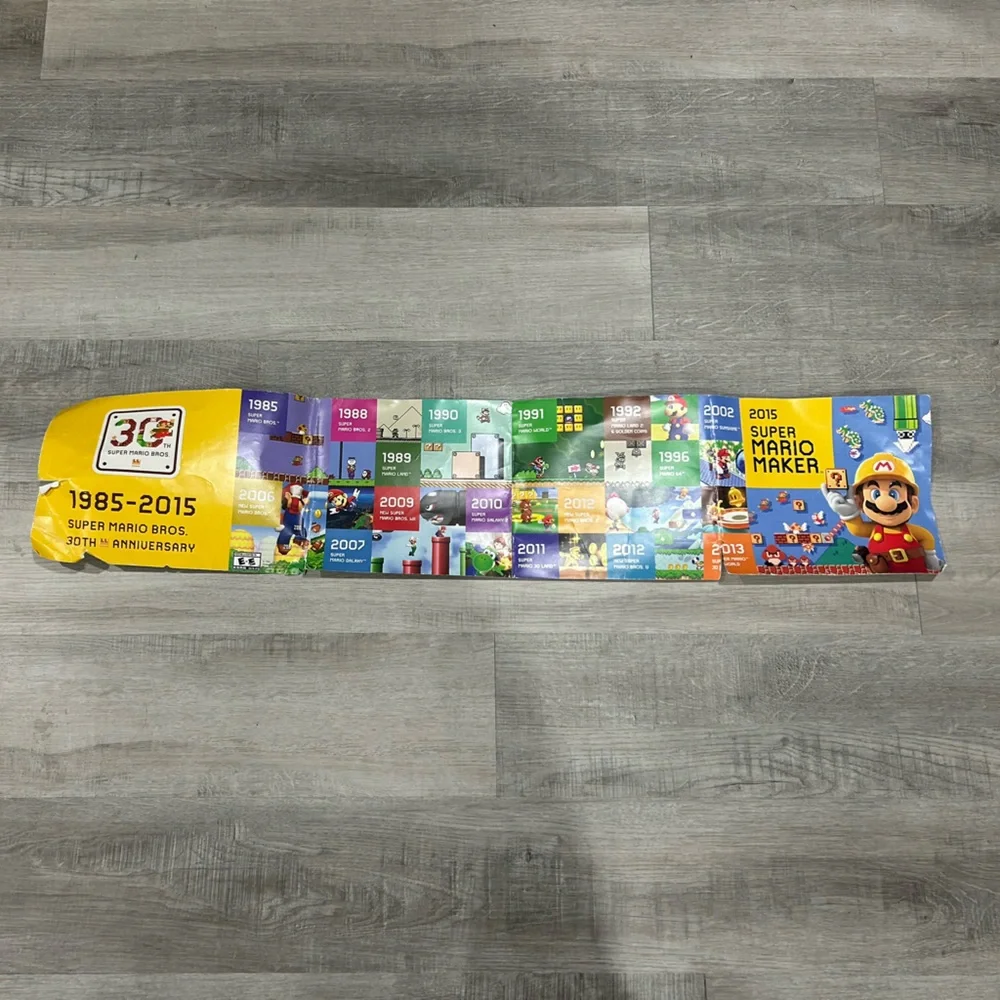 Super Mario maker STORE poster! 2015! 30th anniversary!! - Picture 2 of 3